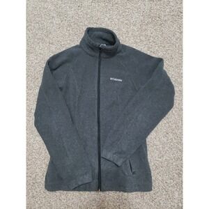 Columbia Sportswear Womens Full Zip up Fleece‎ Jacket Long Sleeves Gray Size Sm